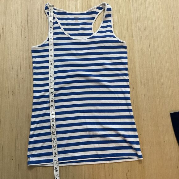 A.N.A Lot 2 Razorback Tank Tops Blue White Striped Navy XL Sleeveless - Picture 6 of 9